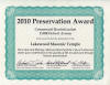 2010 City of Lakewood Historic Preservation Award