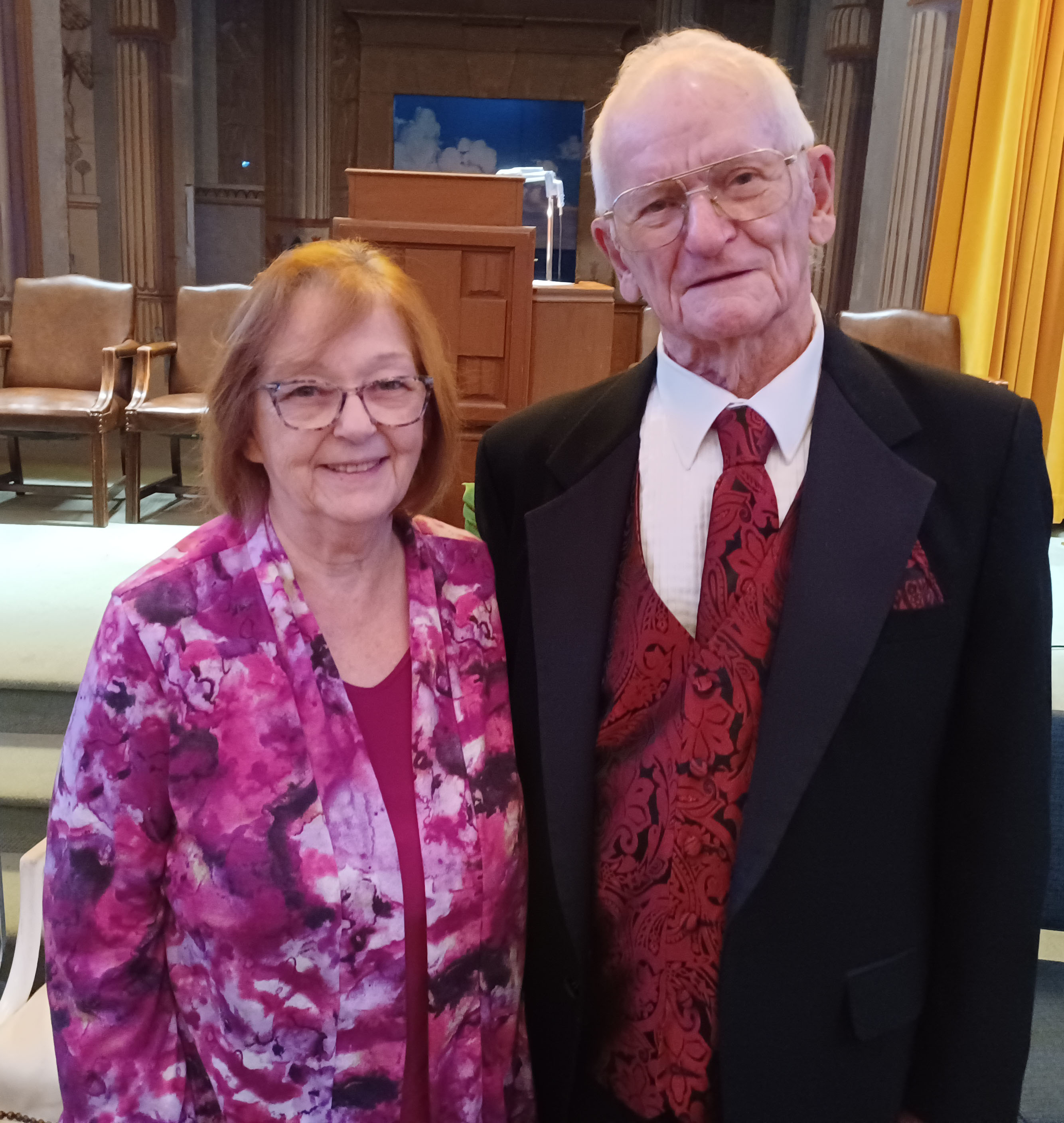 Elinor Bayse, Worthy Matron and Harold Siburt, Worthy Patron